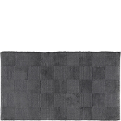 Cawo Badezimmer-Teppich 70 x 120 cm Schachbrett anthrazitfarbig handgewebt