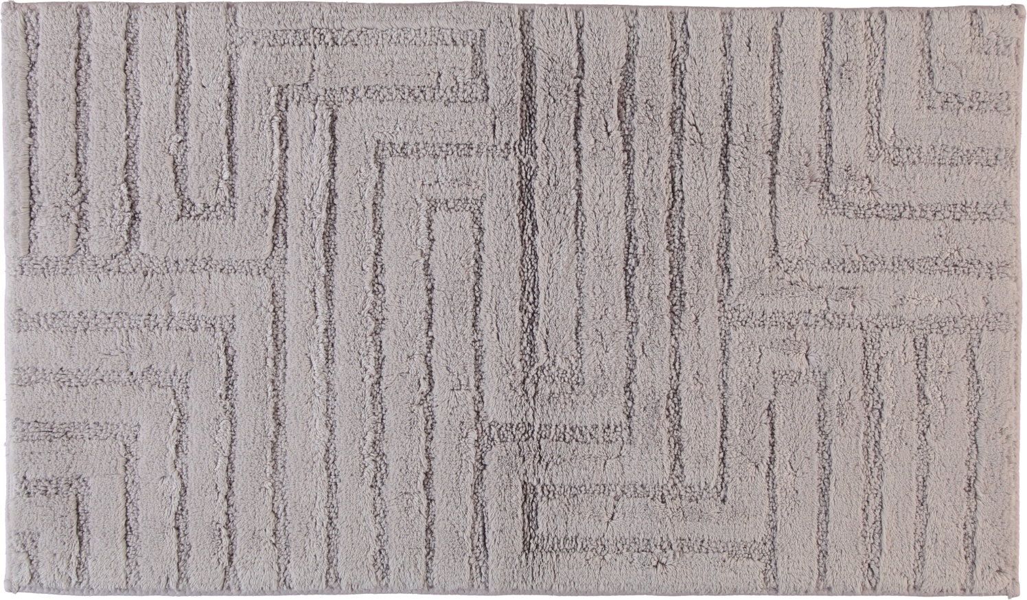 Cawo Badezimmer-Teppich 70 x 120 cm silberfarben geprägt