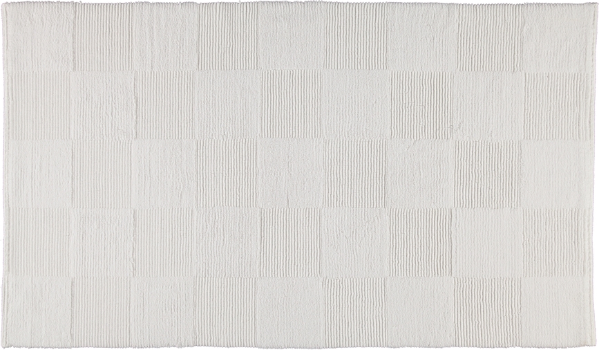 Cawo Badrumsmatta schackrutig 60 x 100 cm, vit, handvävd