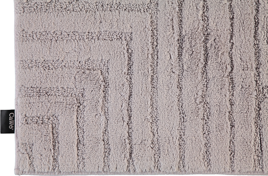 Cawo Χαλάκι Μπάνιου ανάγλυφο, 70 x 120 cm, ασημί