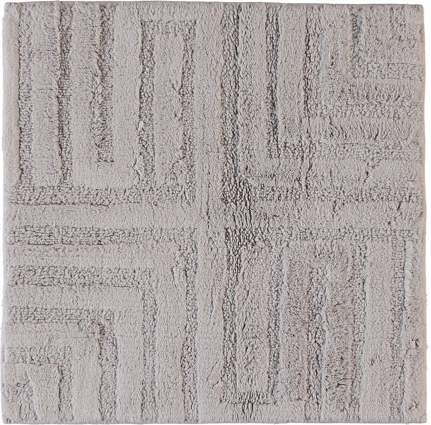 Cawo Kupaonski Tepih reljefni 60 x 60 cm srebrni