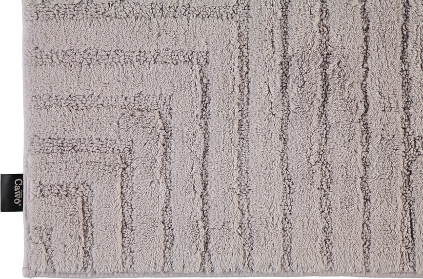 Cawo Tapis de Bain gaufré, 70 x 120 cm, argenté