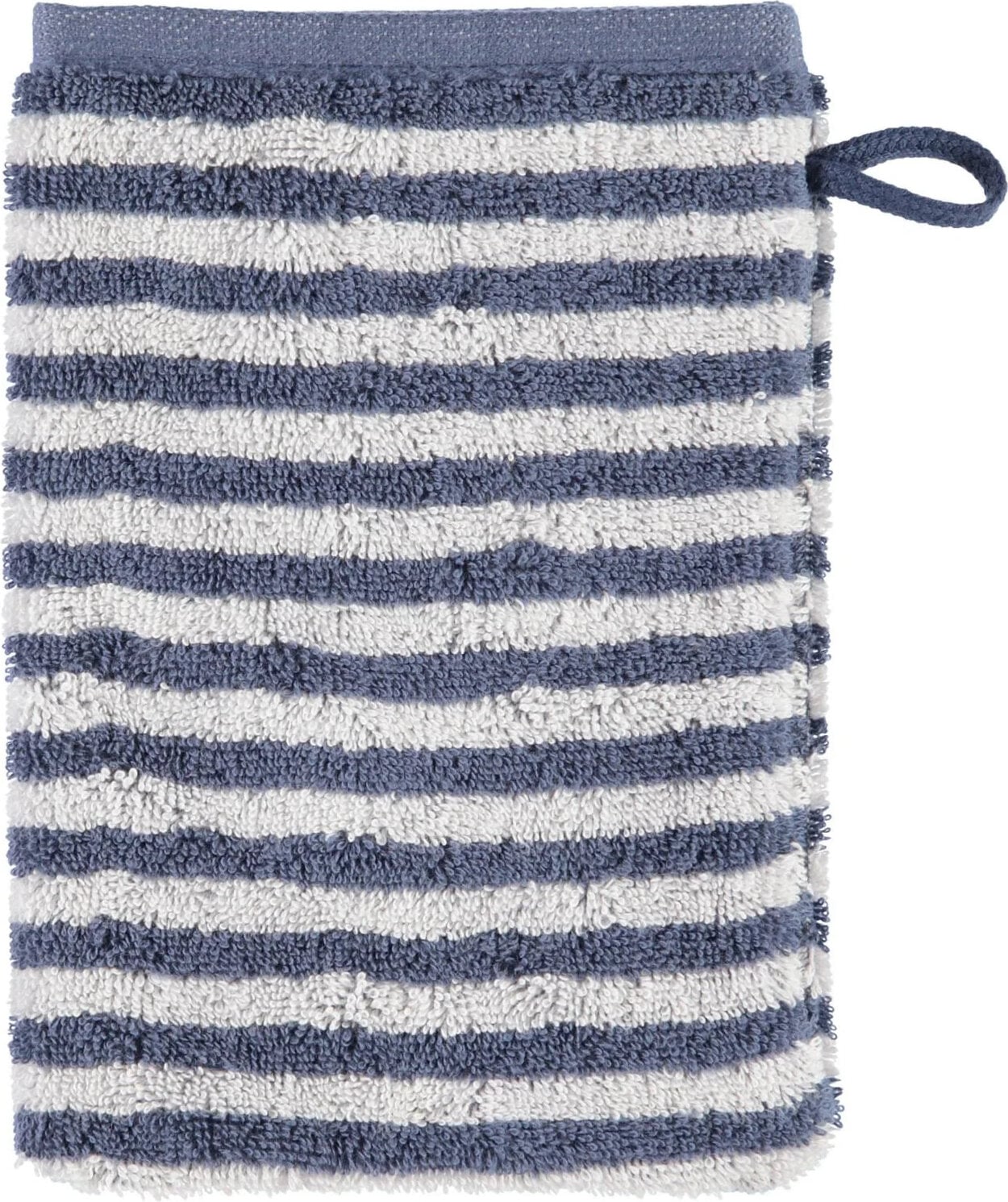 Club Waschhandschuh gestreift 16 x 22 cm, dunkelmarineblau