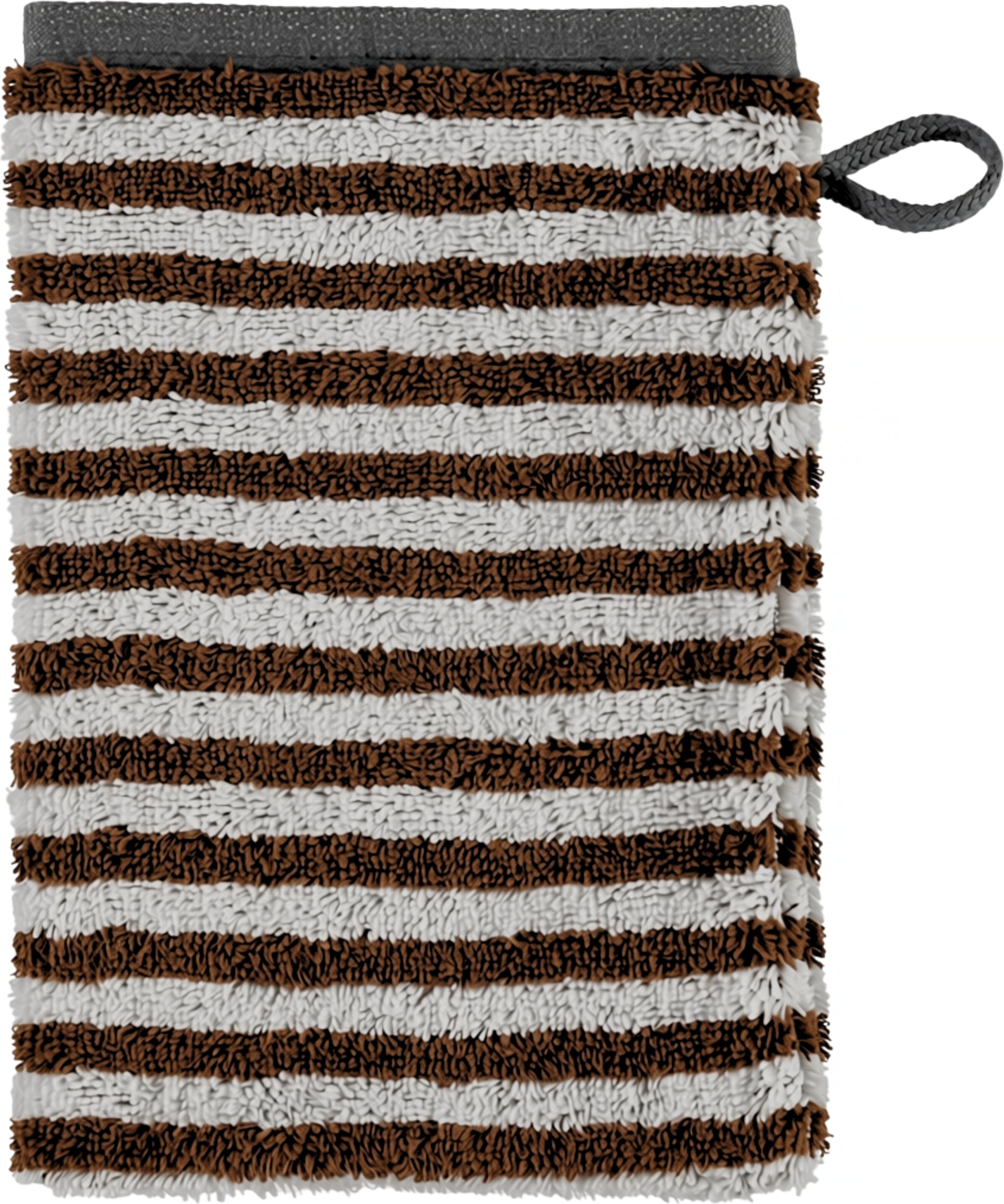 Club Waschhandschuh gestreift 16 x 22 cm, paprika
