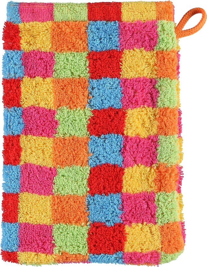 Cube Gant de toilette, 16 x 22 cm, multicolore