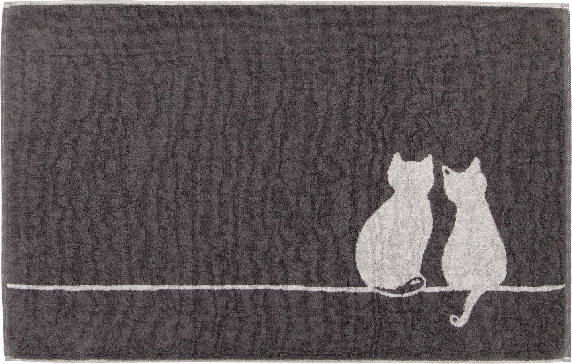 Cute Cats You & Me Badematte 50 x 80 cm, dunkelgrau-platin