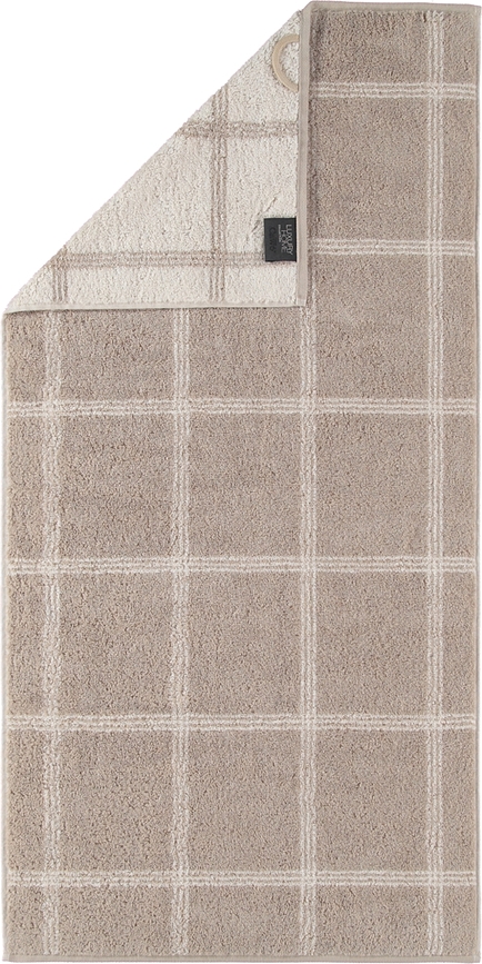 Dvielis Two-Tone rūtains smilšu krāsa 80 x 150 cm