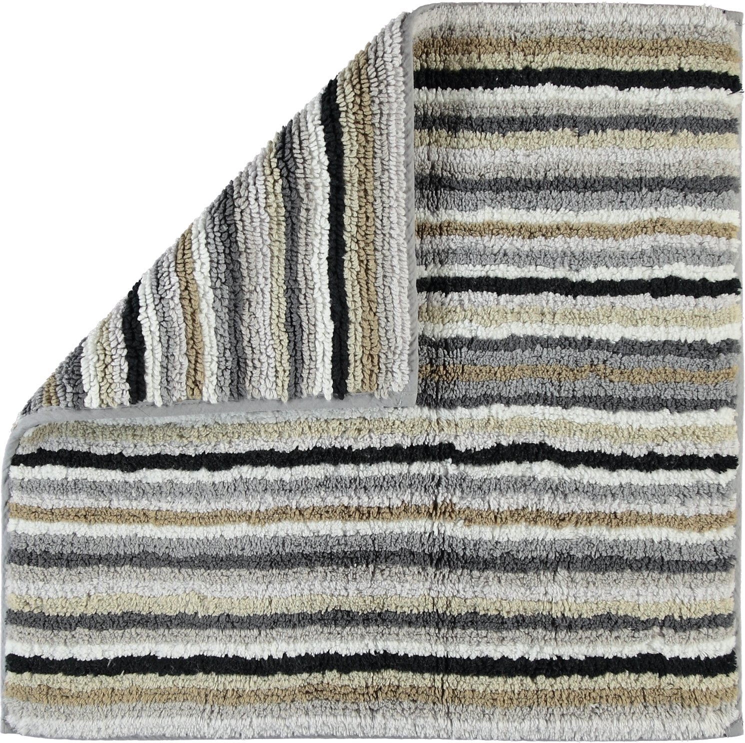 Dywanik łazienkowy Stripes 60 x 60 cm szary