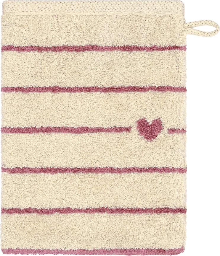 Γάντι μπάνιου Lines&Hearts 16 x 22 cm, ροζ