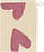 Hearts Bath Mitt 16 x 22 cm, pink