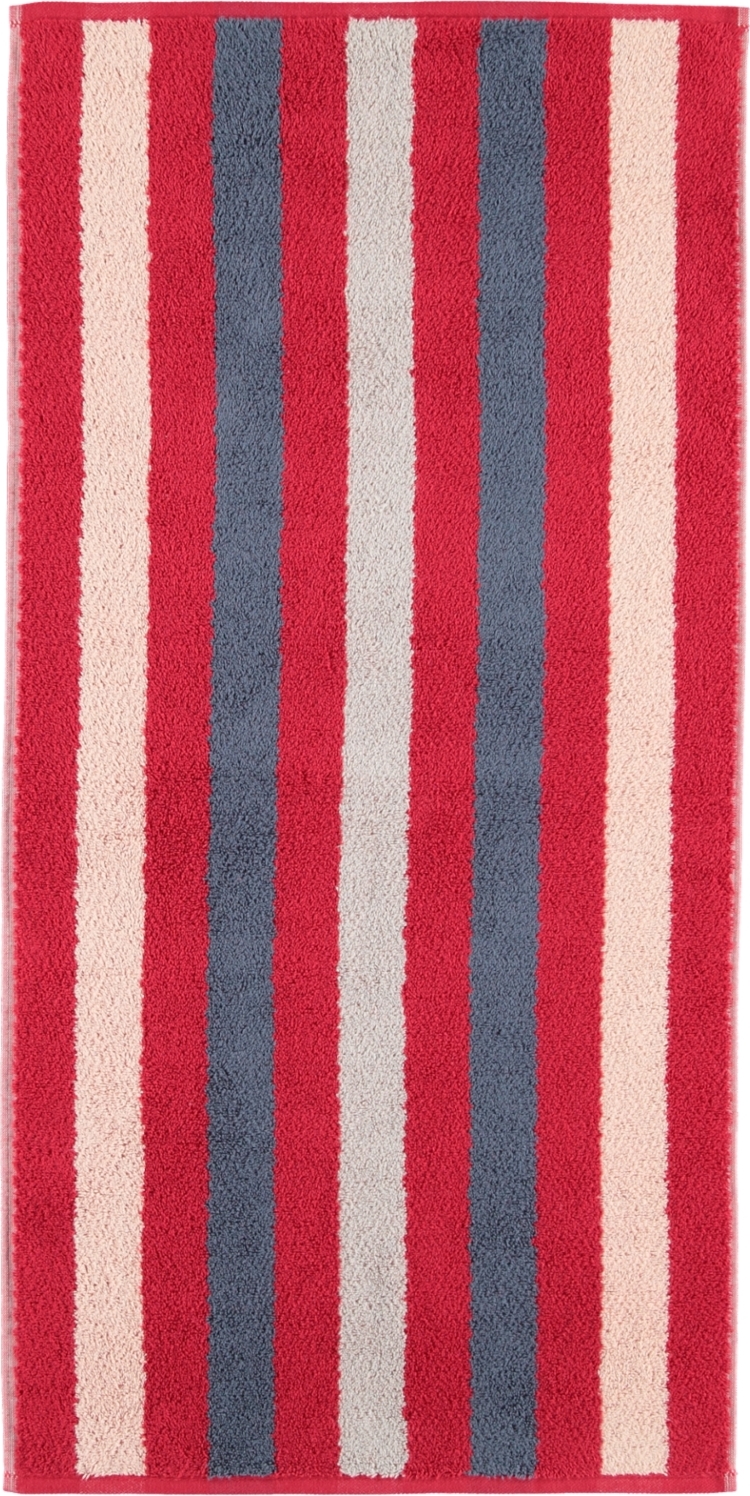 Heritage Stripes Handtuch 80 x 150 cm korallenrot