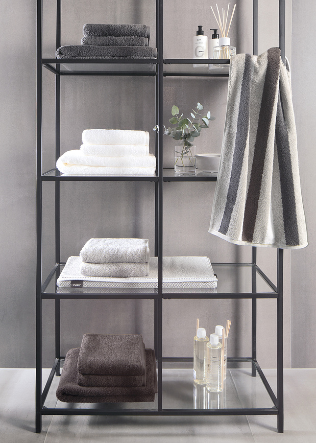 Heritage Stripes Serviette 50 x 100 cm, anthracite