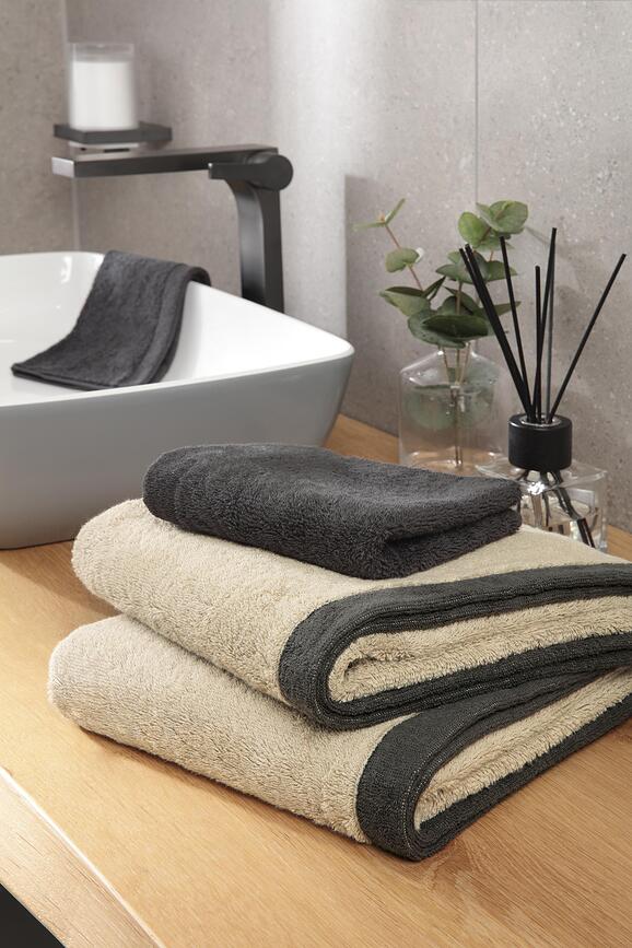 Lifestyle Splash Πετσέτα, 70 x 140 εκ., μπεζ-γκρι