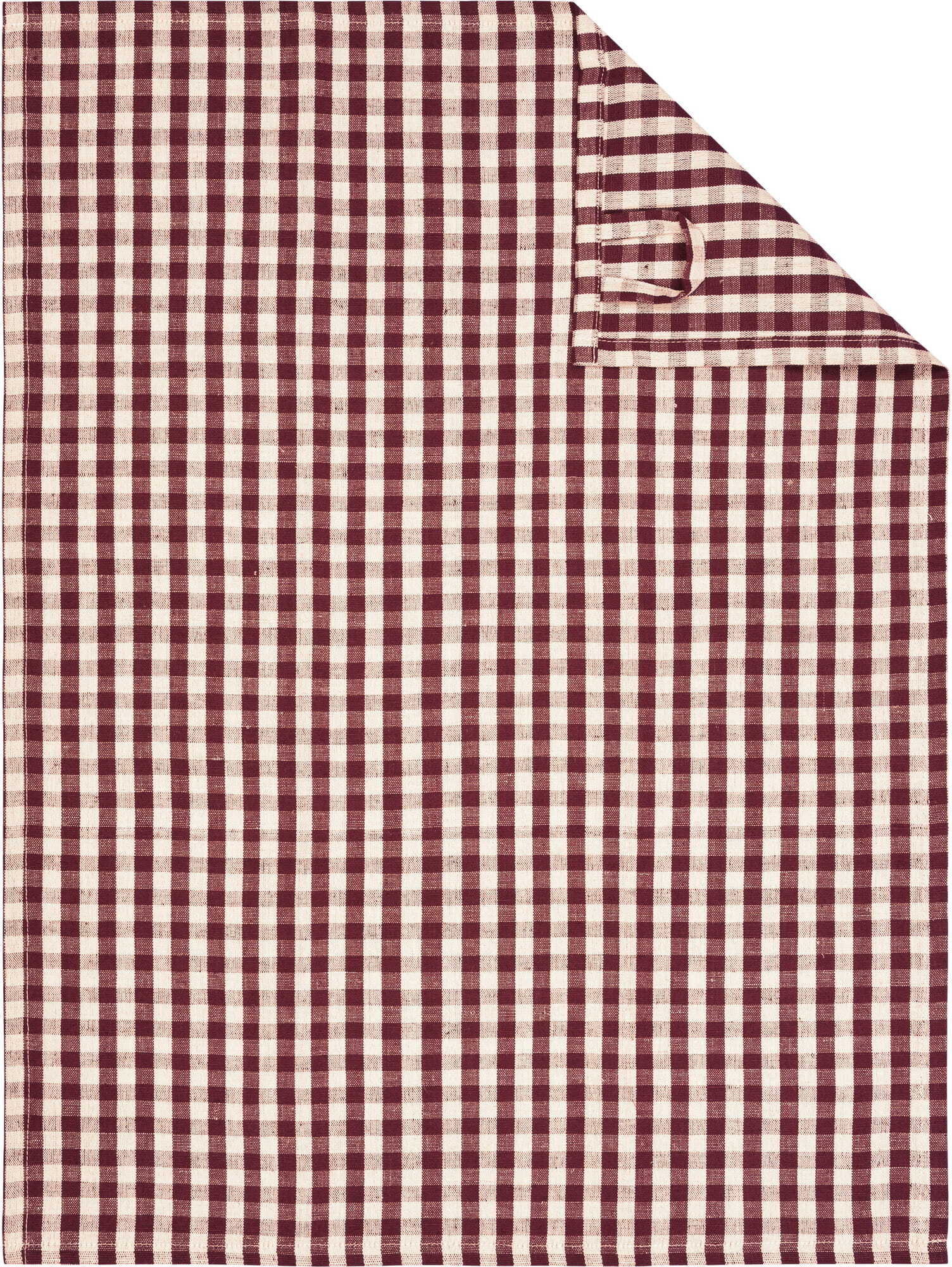 Linen Classics Geschirrtuch kariert, burgunderrot