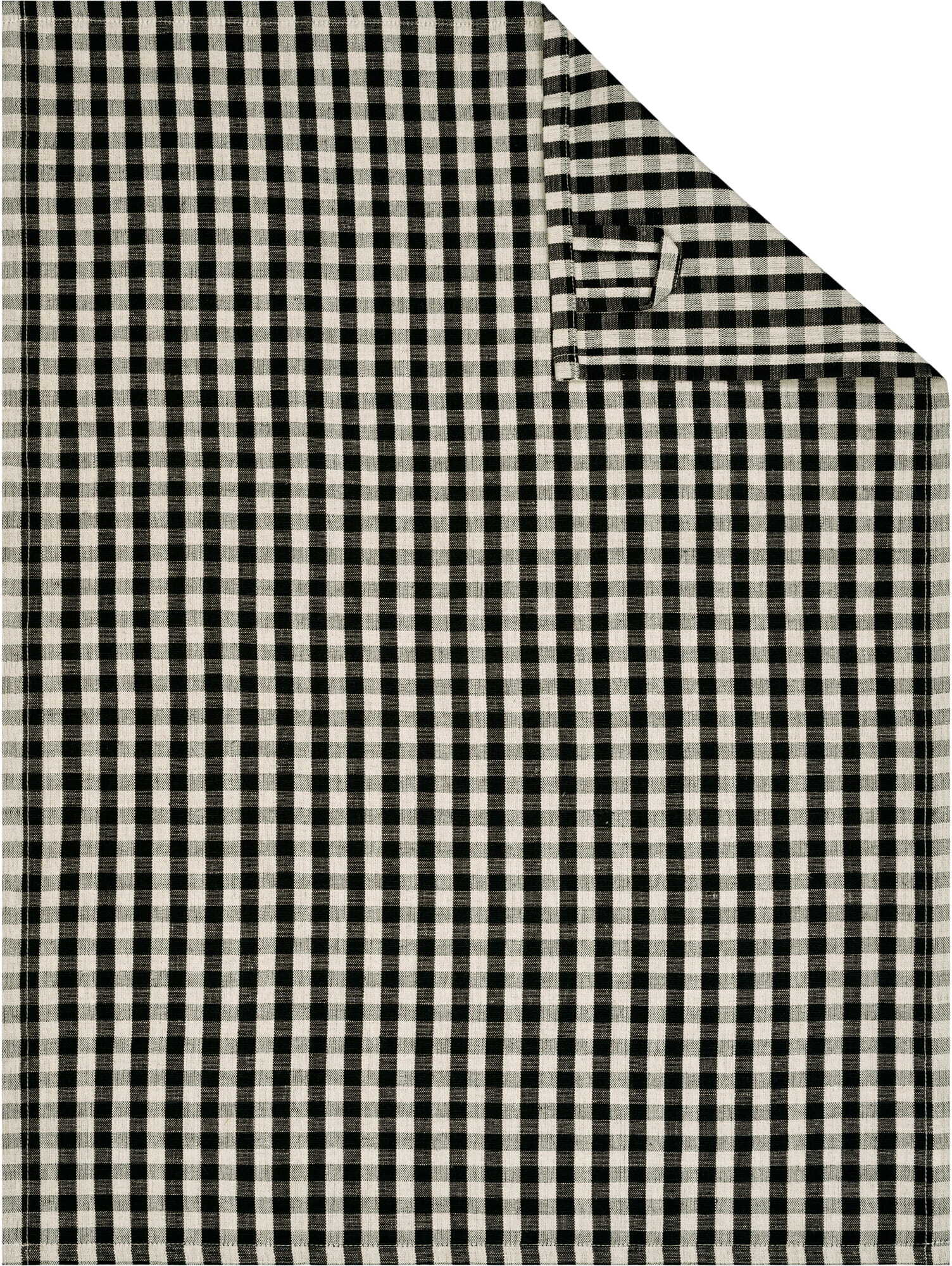Linen Classics Geschirrtuch kariert, schwarz