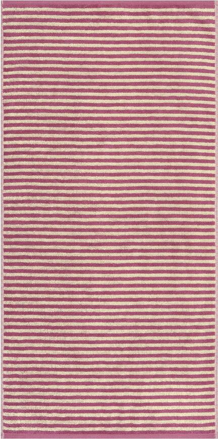 Lines Drap de Bain à rayures, 80 x 150 cm, rose