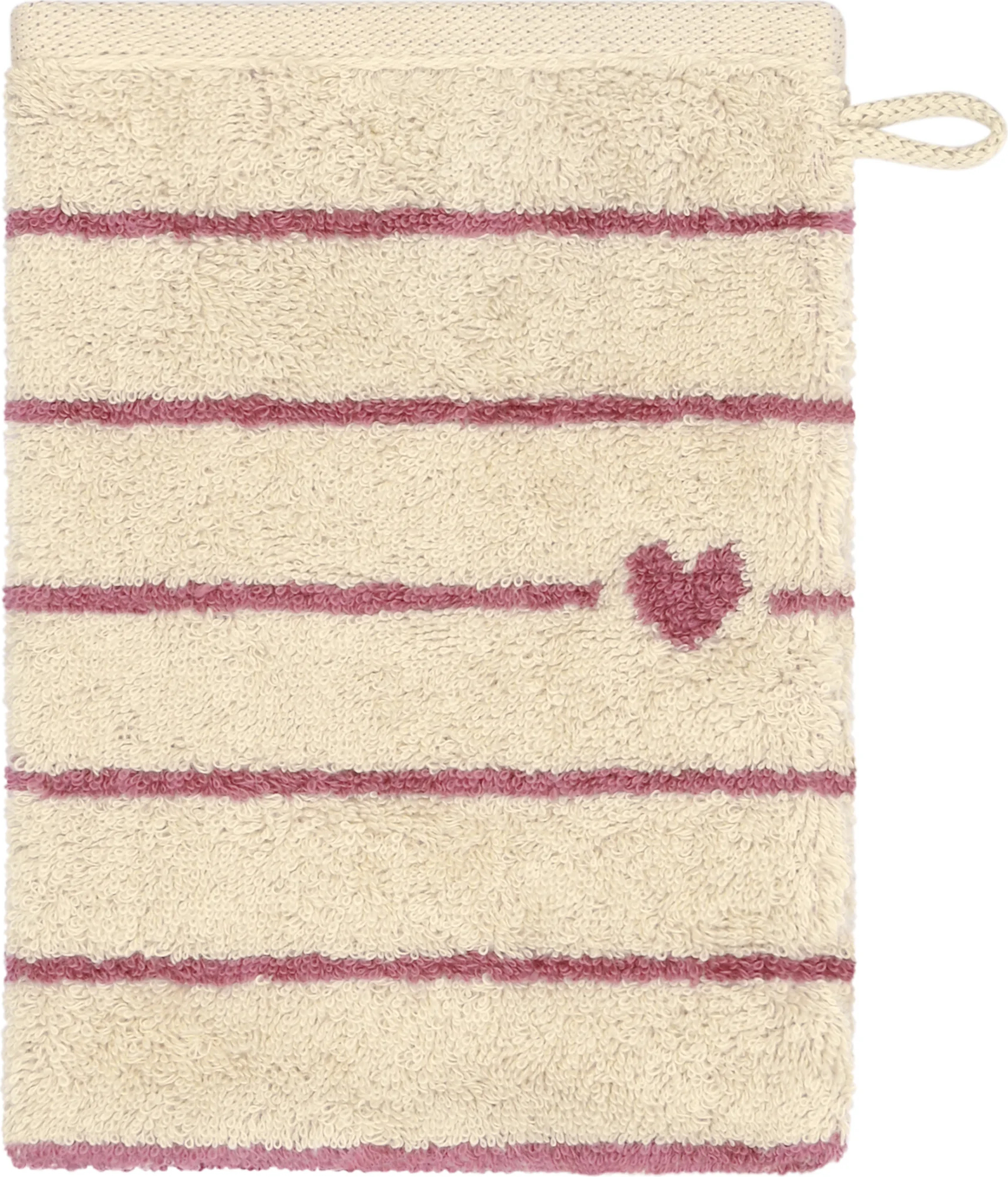 Lines&Hearts Waschlappen 16 x 22 cm, rosa