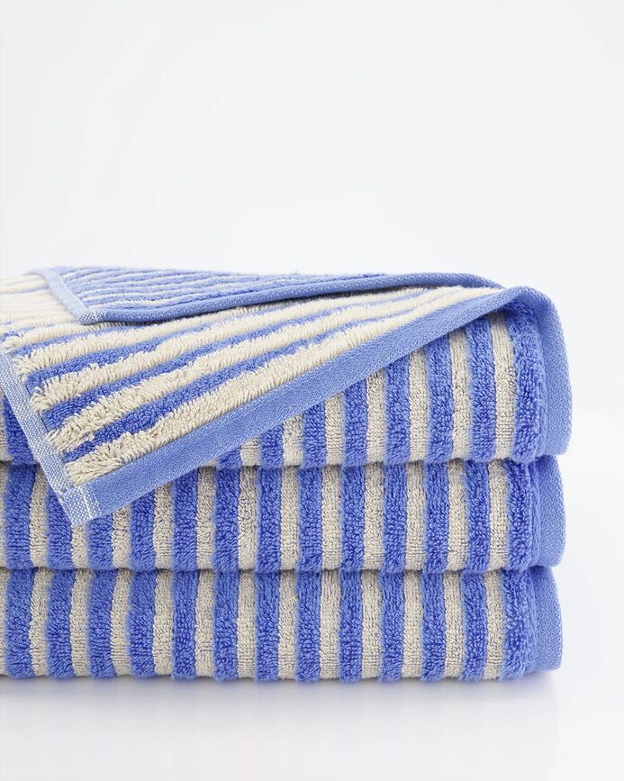 Lines Serviette à rayures, 30 x 50 cm, marron