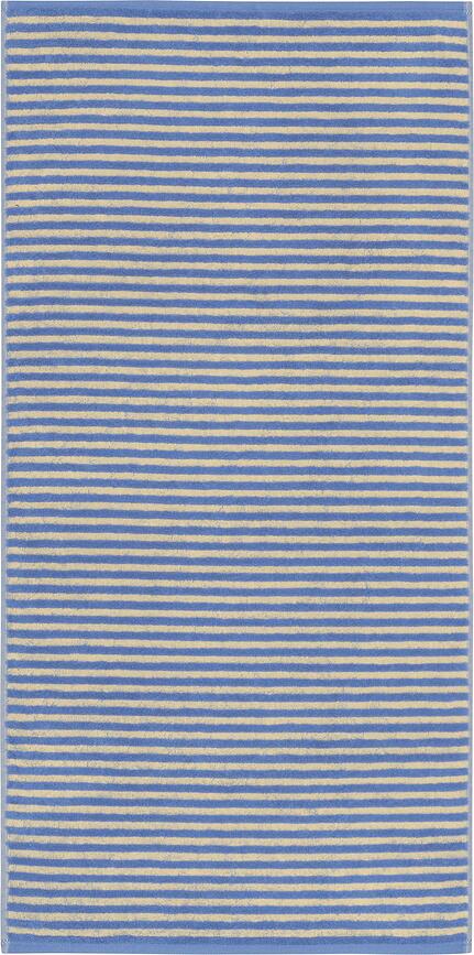 Lines Serviette rayée, 80 x 150 cm, bleu profond