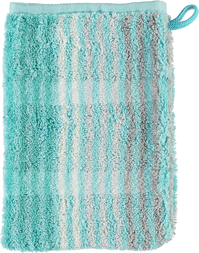 Mănușă de baie Cashmere cu dungă 16 x 22 cm verde mentă