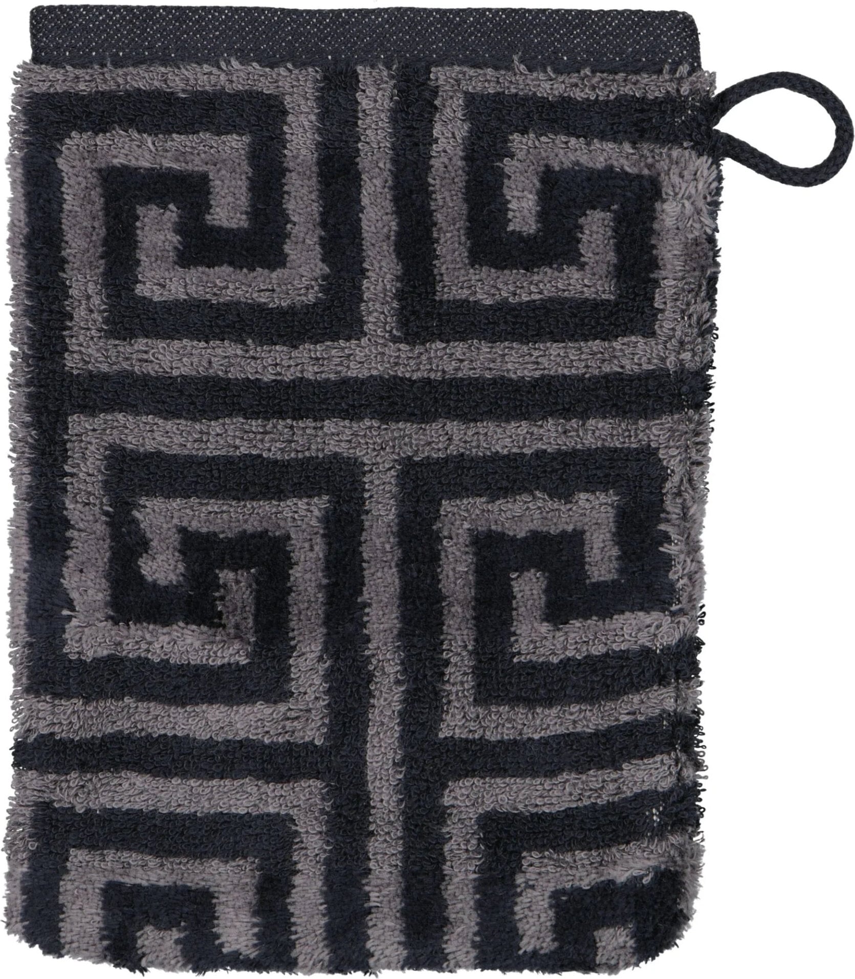 Noblesse Elegance Waschhandschuh Allover-Muster 16 x 22 cm, anthrazit