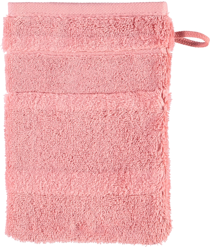 Noblesse II Gant de Toilette lisse, 16 x 22 cm, rose
