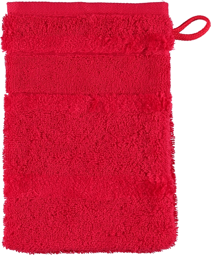 Noblesse II Washcloth glove 16 x 22 cm smooth red