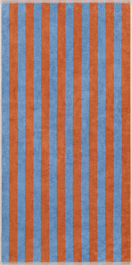 Πετσέτα Bold Streifen 50 x 100 cm, μπλε-πορτοκαλί