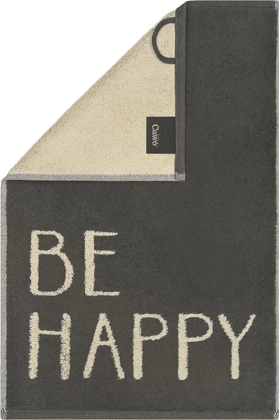 Πετσέτα Postcards Be Happy 30 x 50 cm, σκούρο γκρι