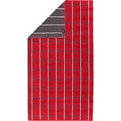 Pirties rankšluostis Square su langeliais raudonos spalvos 80 x 200 cm