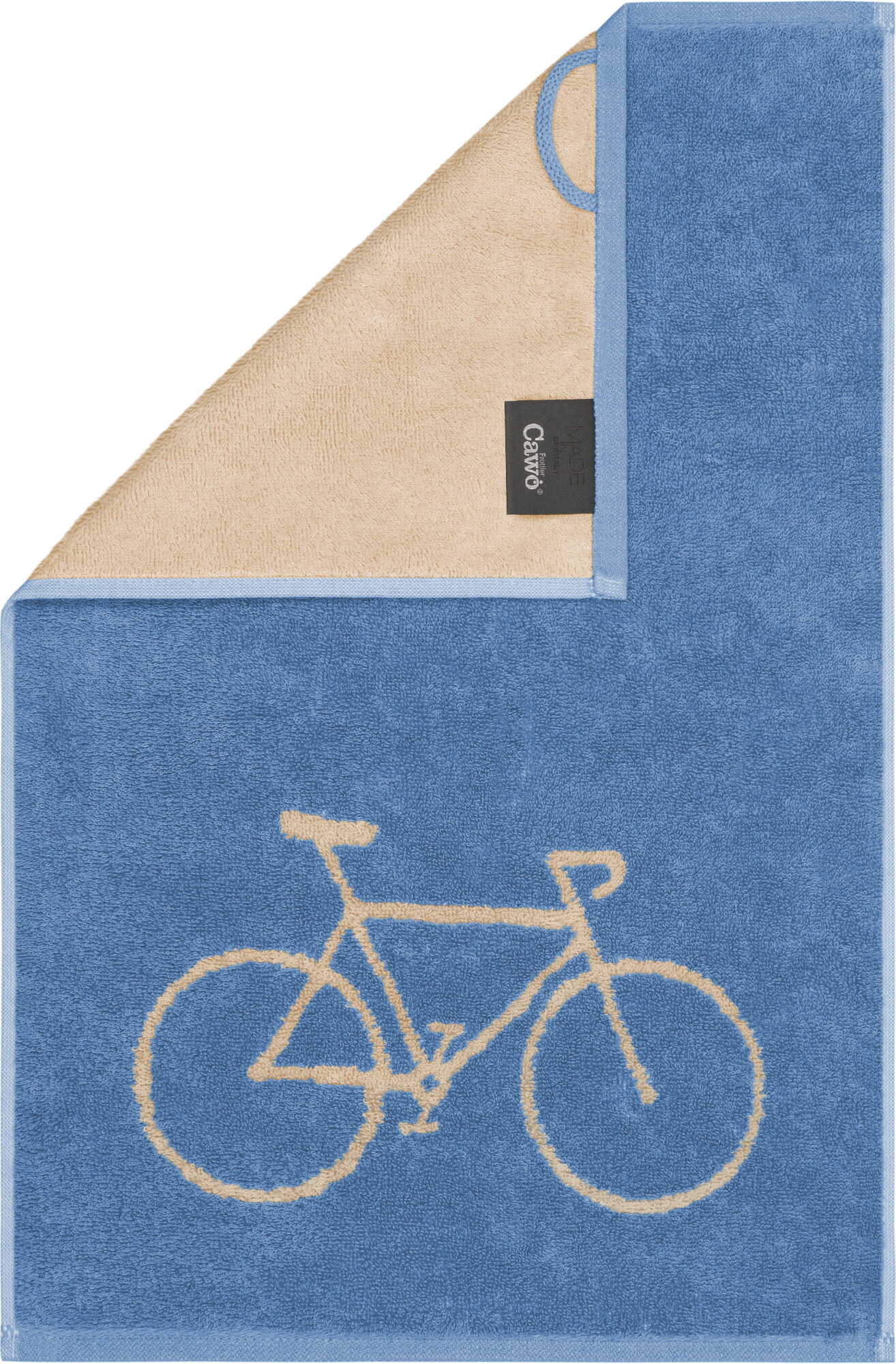 Postcards Handtuch Bicycle 30 x 50 cm, türkis