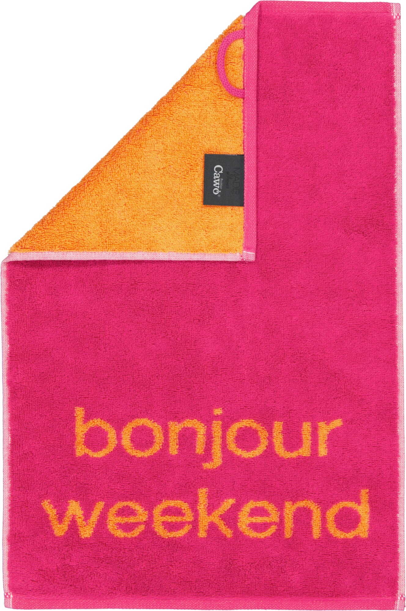 Postcards Handtuch Bonjour Weekend 30 x 50 cm, rosa