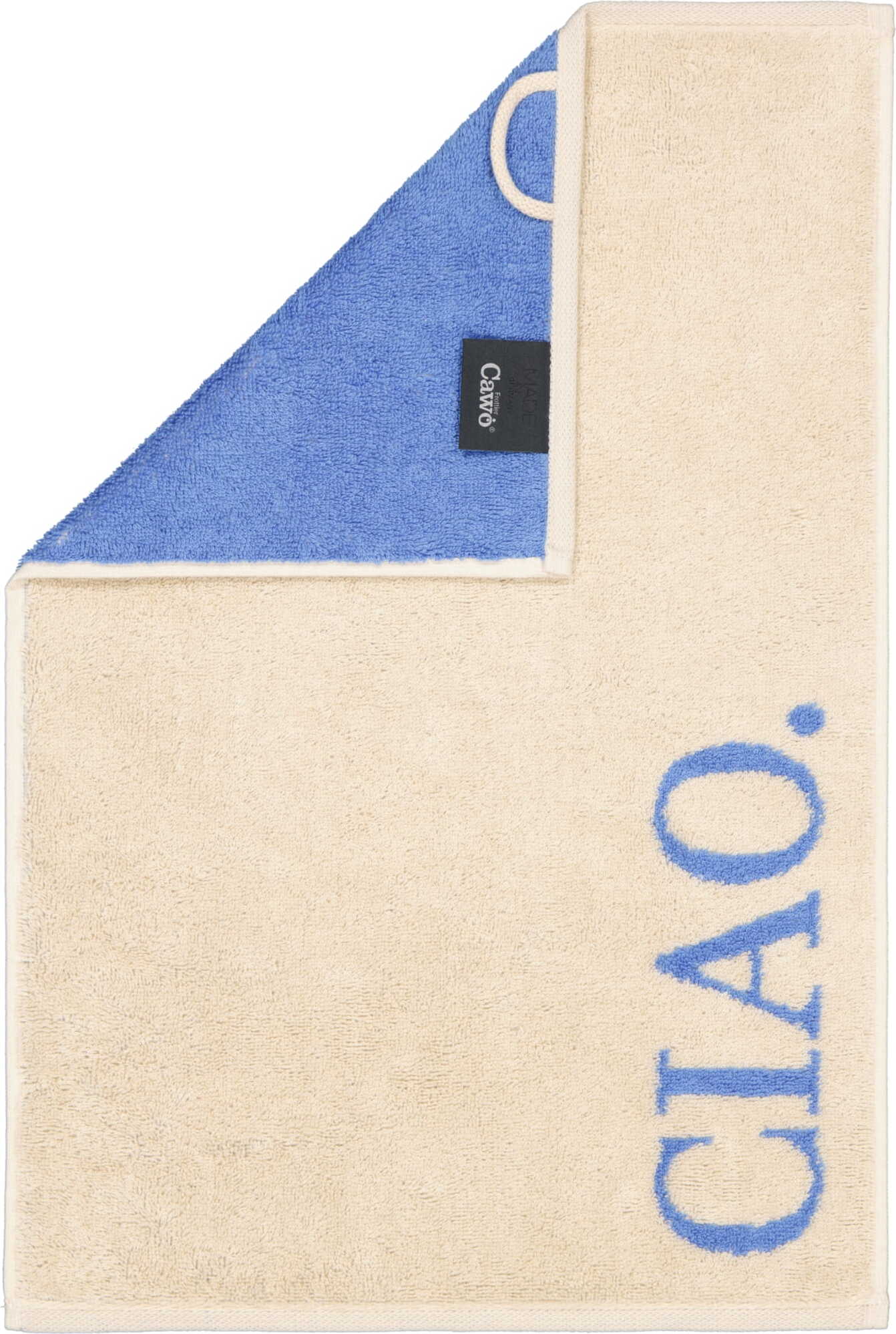 Postcards Handtuch Ciao 30 x 50 cm, cremefarben