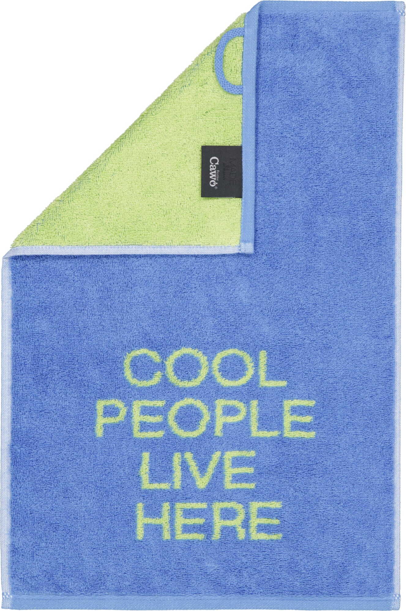 Postcards Handtuch Cool People Live Here 30 x 50 cm, blau