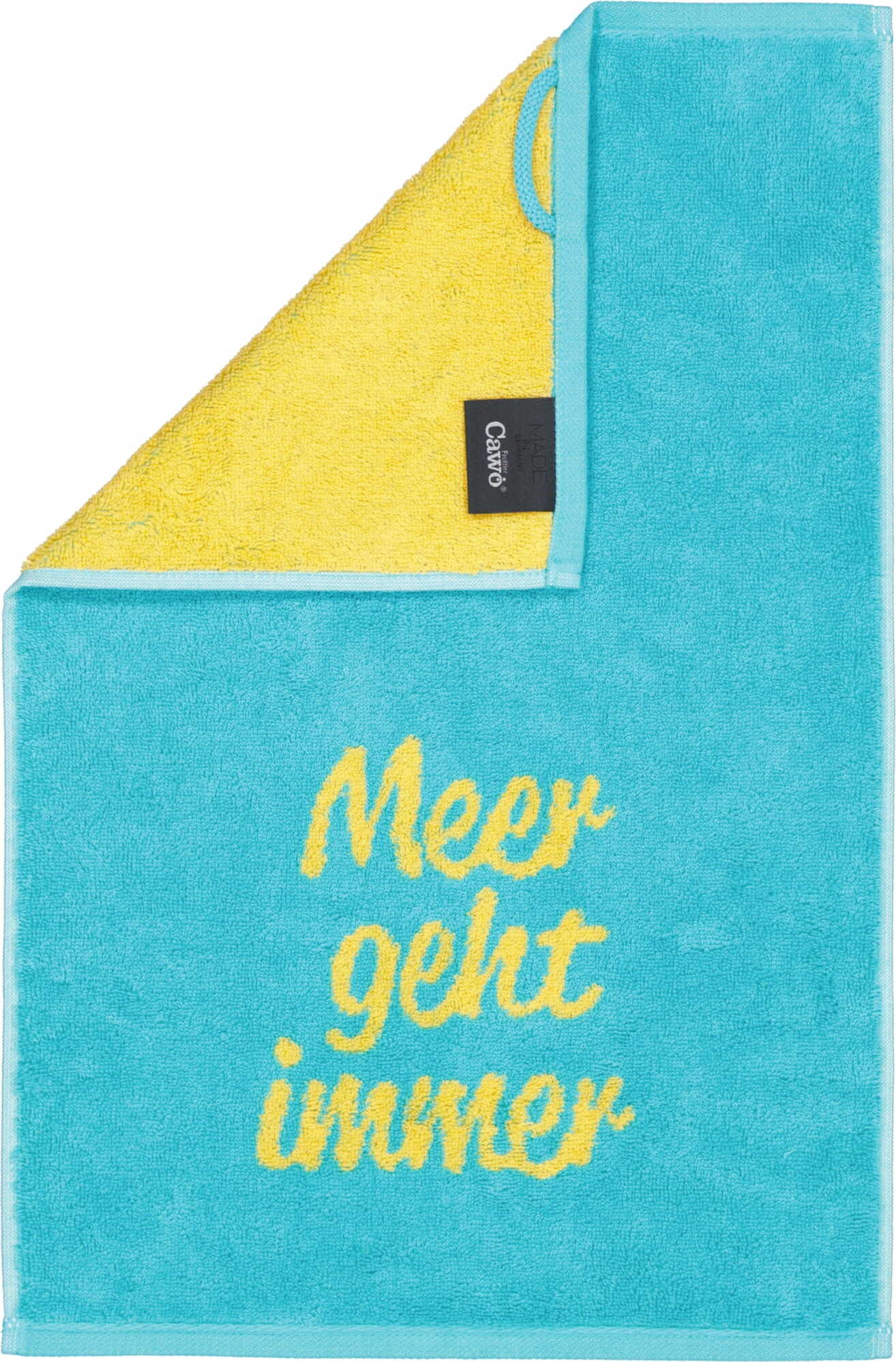 Postcards Handtuch Meer Geht Immer 30 x 50 cm, türkis