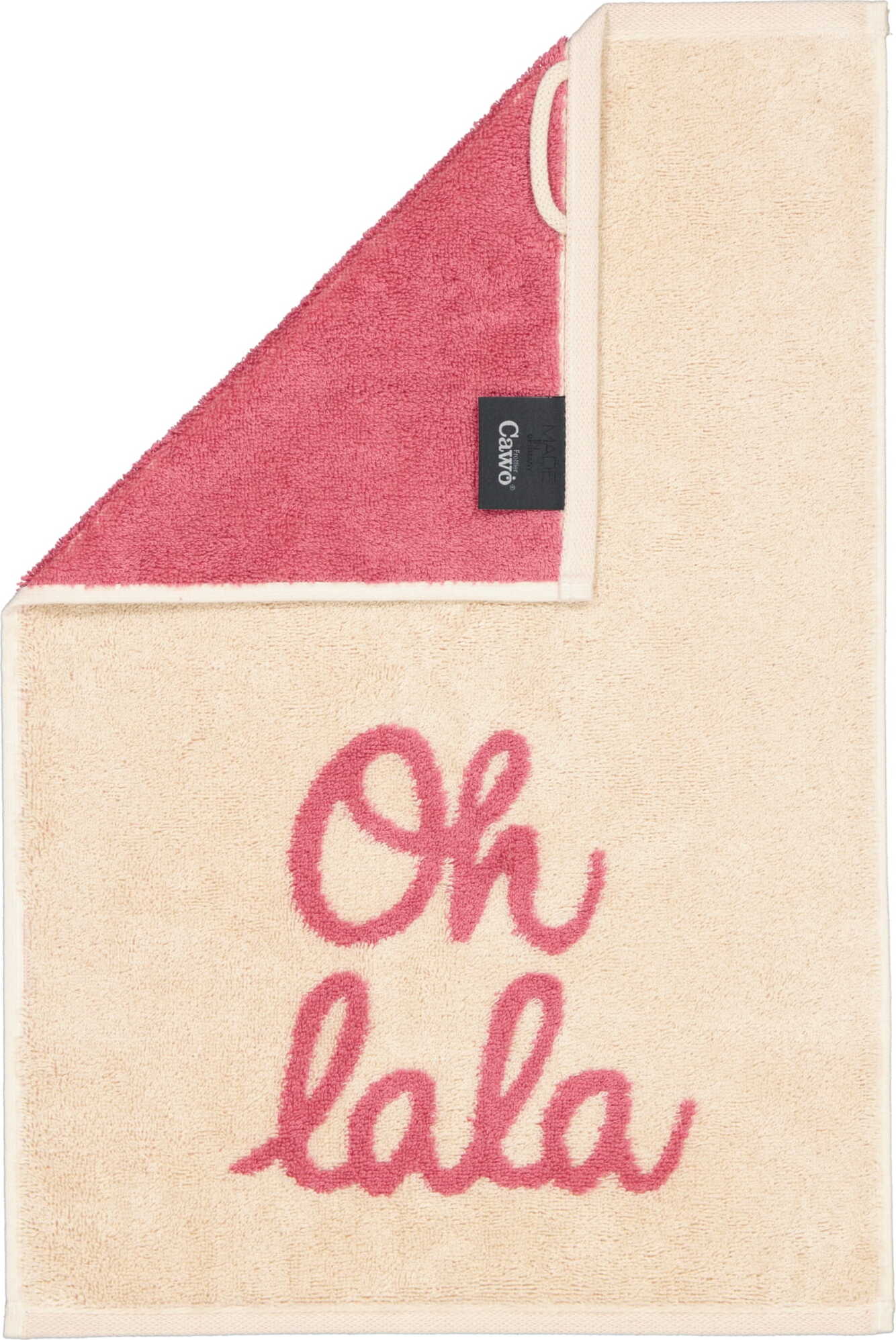Postcards Handtuch Oh Lala 30 x 50 cm, cremefarben