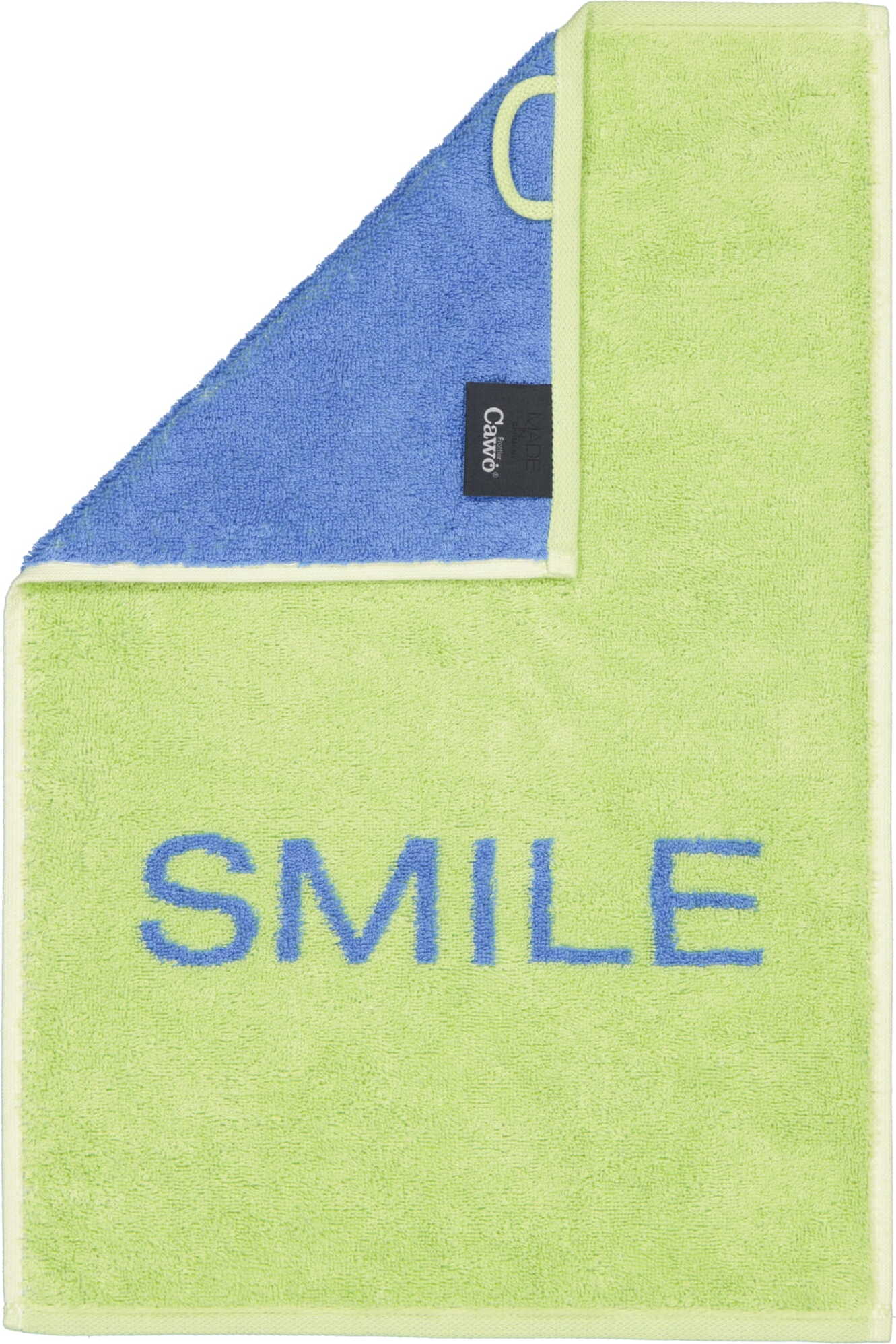 Postcards Handtuch Smile 30 x 50 cm, limettengrün