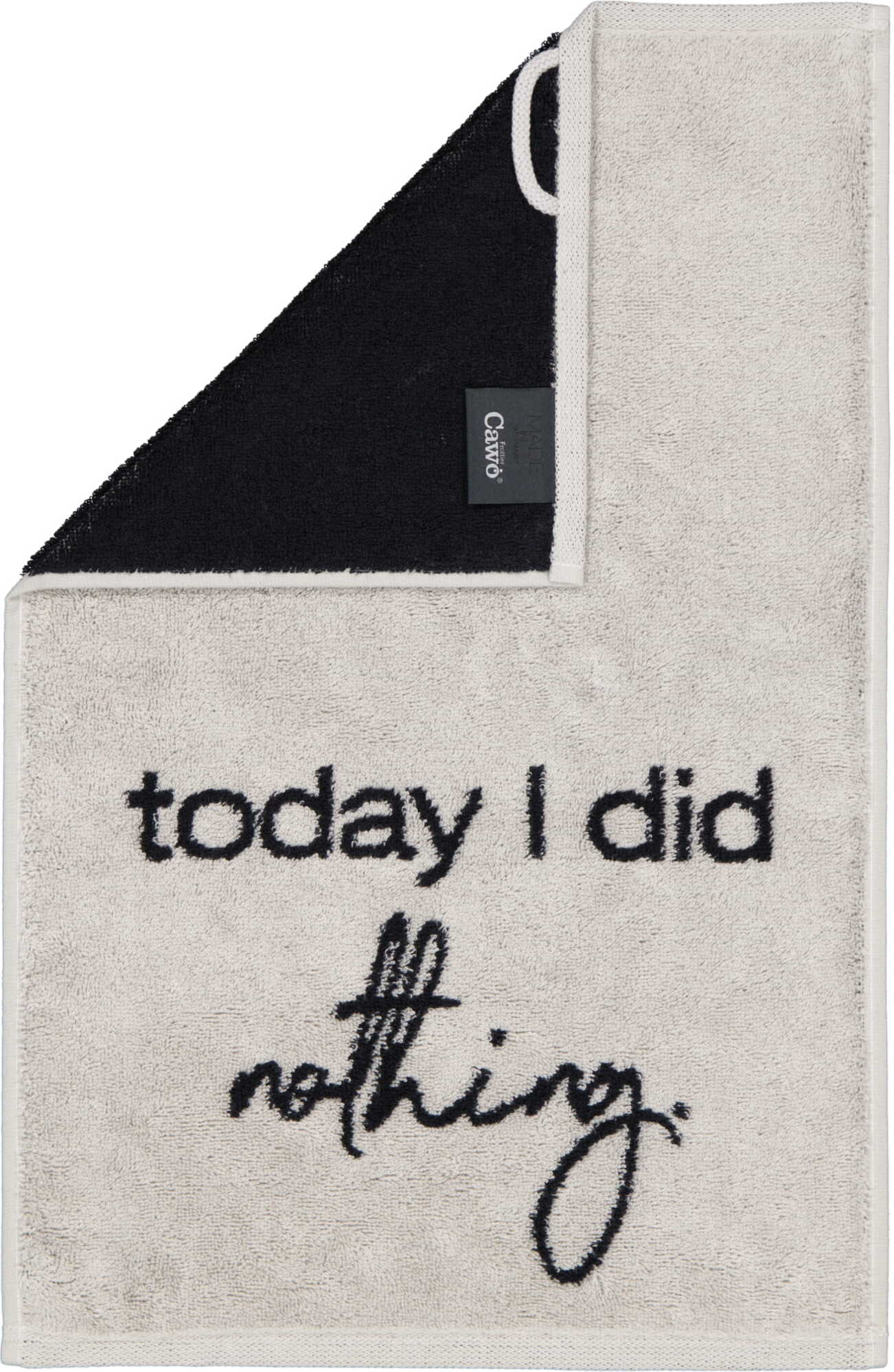 Postcards Handtuch Today I Did Nothing 30 x 50 cm, hellgrau