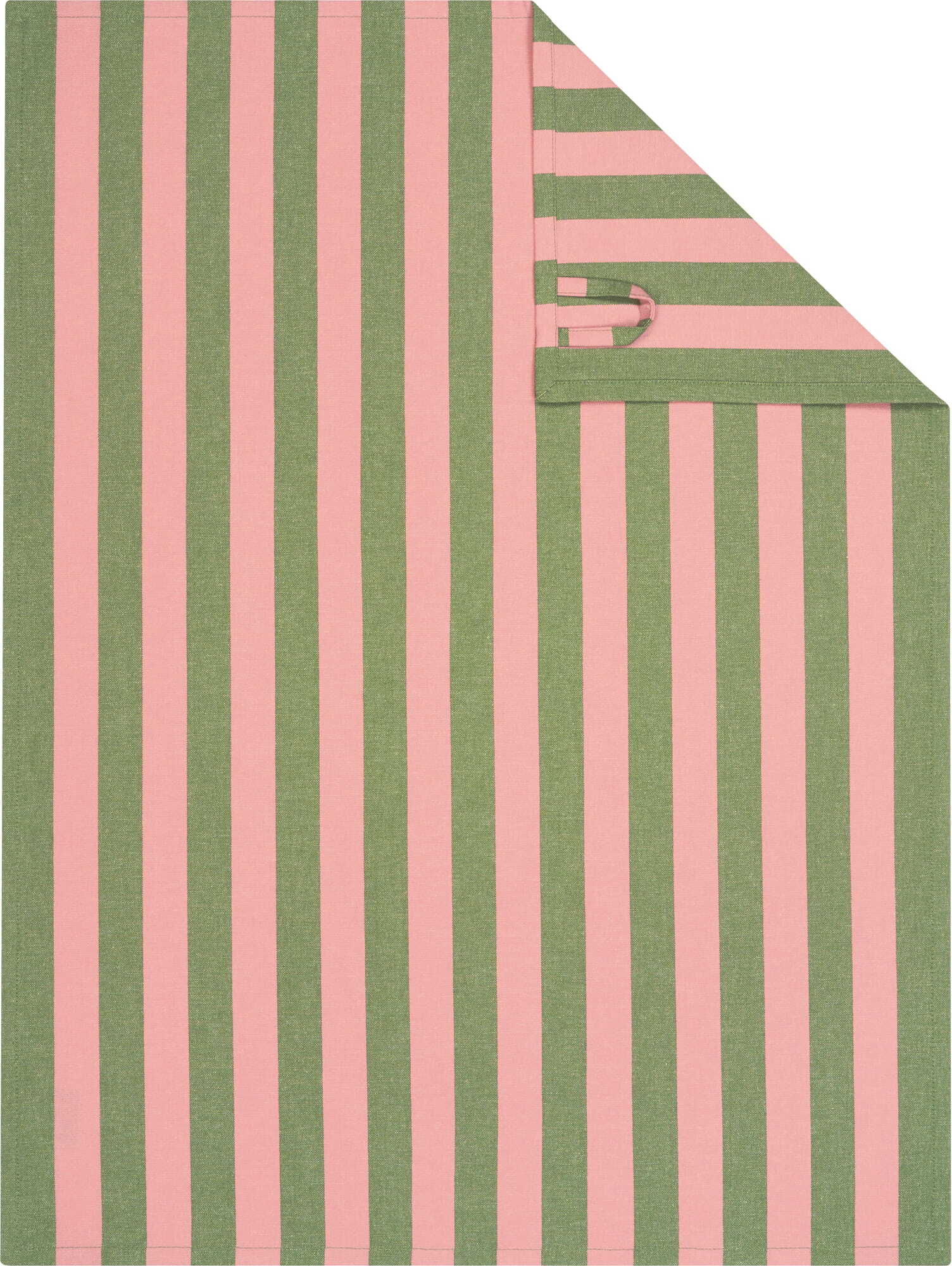 Prints & Stripes Geschirrtuch gestreift, oliv-rosa