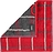 Prosop Square cu romburi 30 x 30 cm roșu