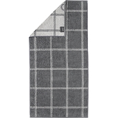 Ręcznik Two-Tone w kratę 50 x 100 cm ciemnoszary