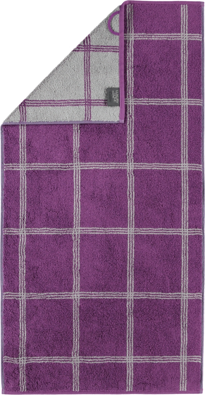 Ręcznik Two-Tone w kratę 50 x 100 cm purpurowy