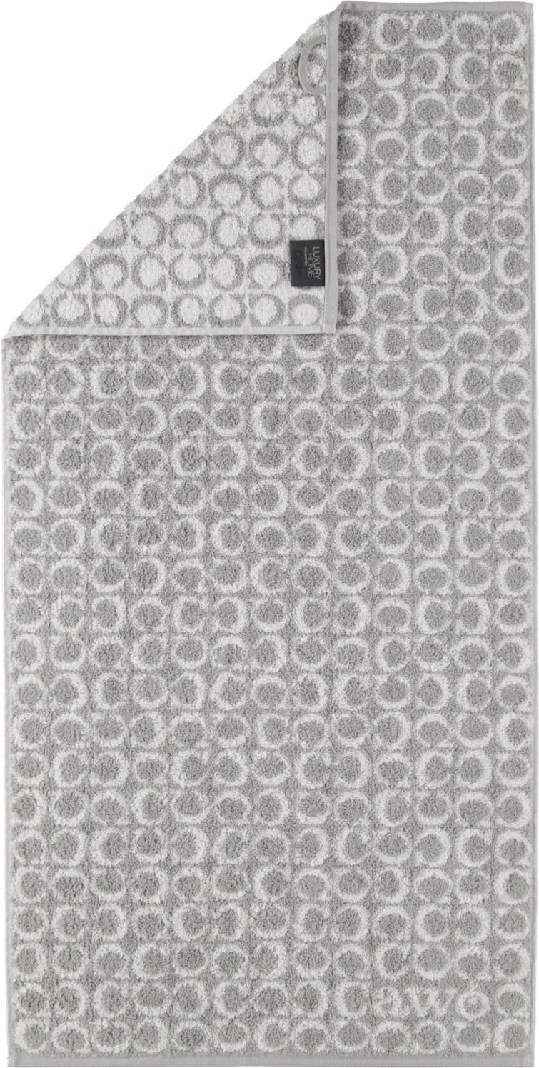 Ręcznik Two-Tone w okręgi 50 x 100 cm platynowy
