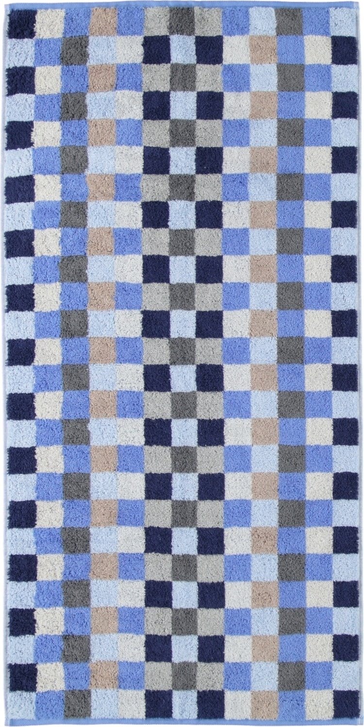 Ręcznik Unique szachownica 50 x 100 cm szafirowy