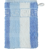 Rękawica kąpielowa Classic w paski 16 x 22 cm niebieska
