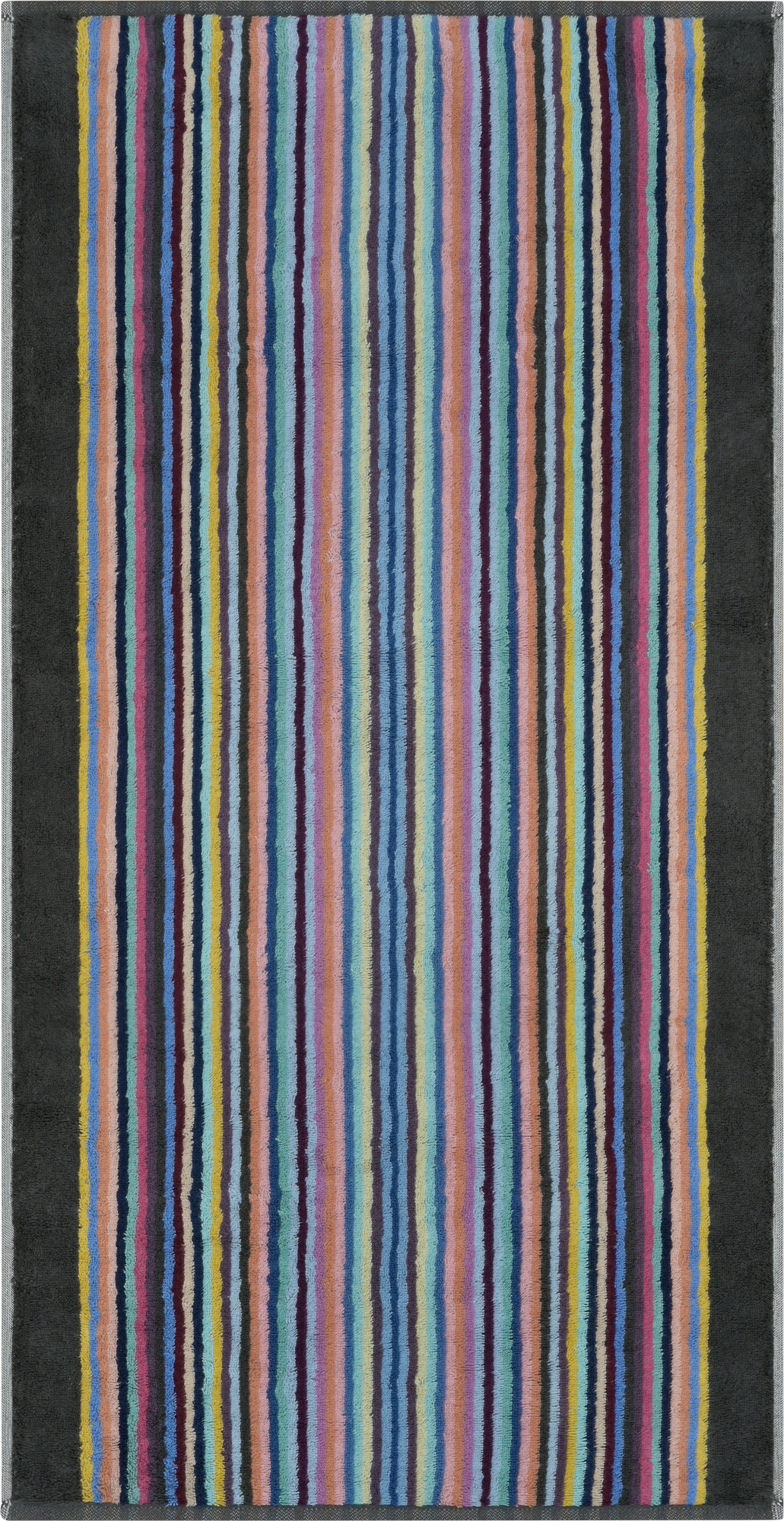 Remake Handtuch gestreift 50 x 100 cm, anthrazit