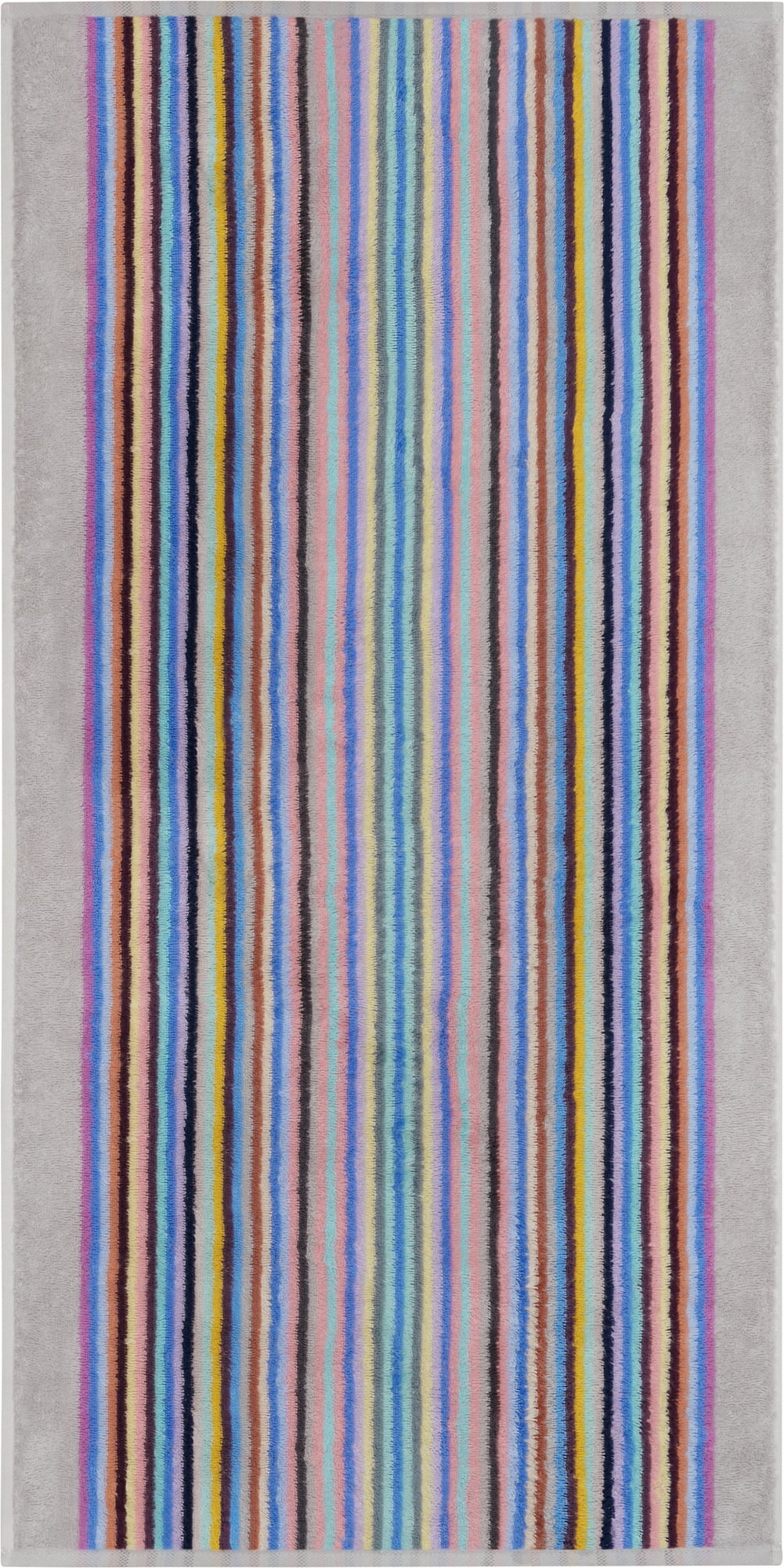 Remake Handtuch gestreift 50 x 100 cm, hellgrau