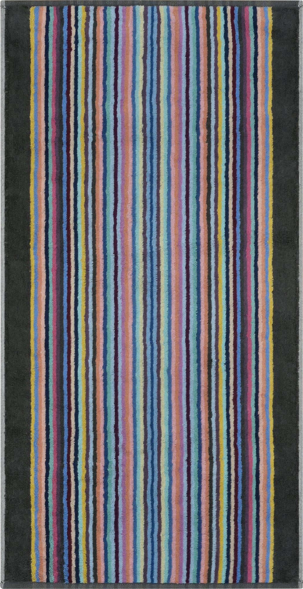 Remake Handtuch gestreift 70 x 140 cm, anthrazit