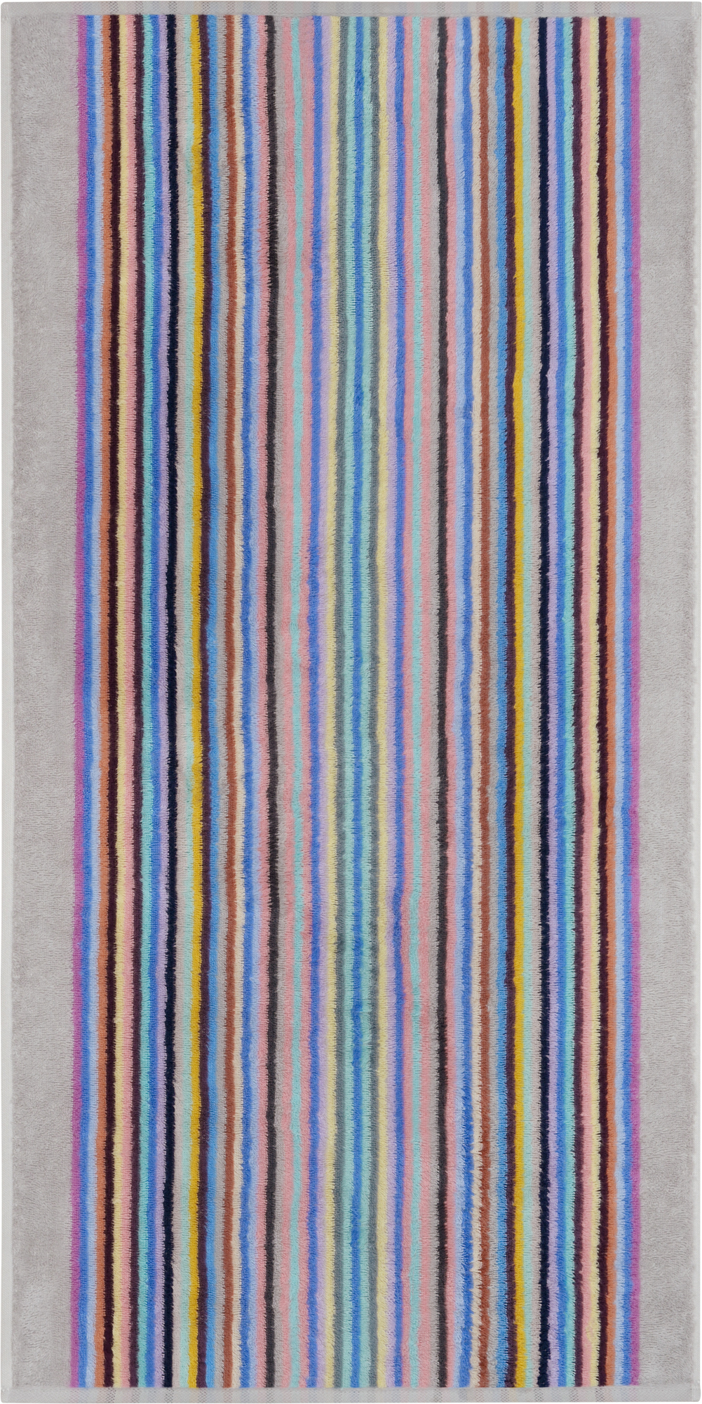 Remake Handtuch gestreift 70 x 140 cm, hellgrau