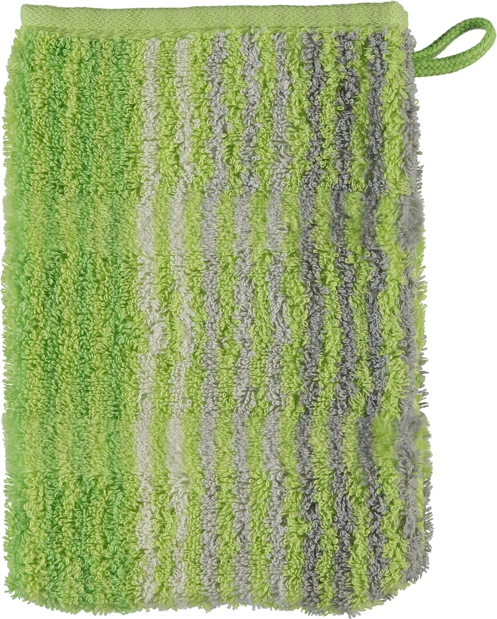 Рукавиця для ванни Cashmere у смужку 16 x 22 см, ківі